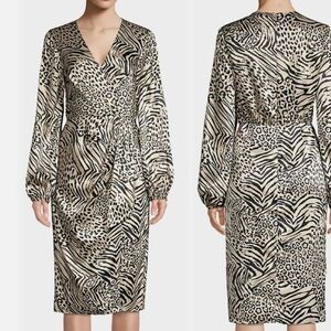 JAY GODFREY NWT WOMEN’S ANIMAL PRINT  DRESS BLACK BROWN CHEETA ZEBRA SZ 6